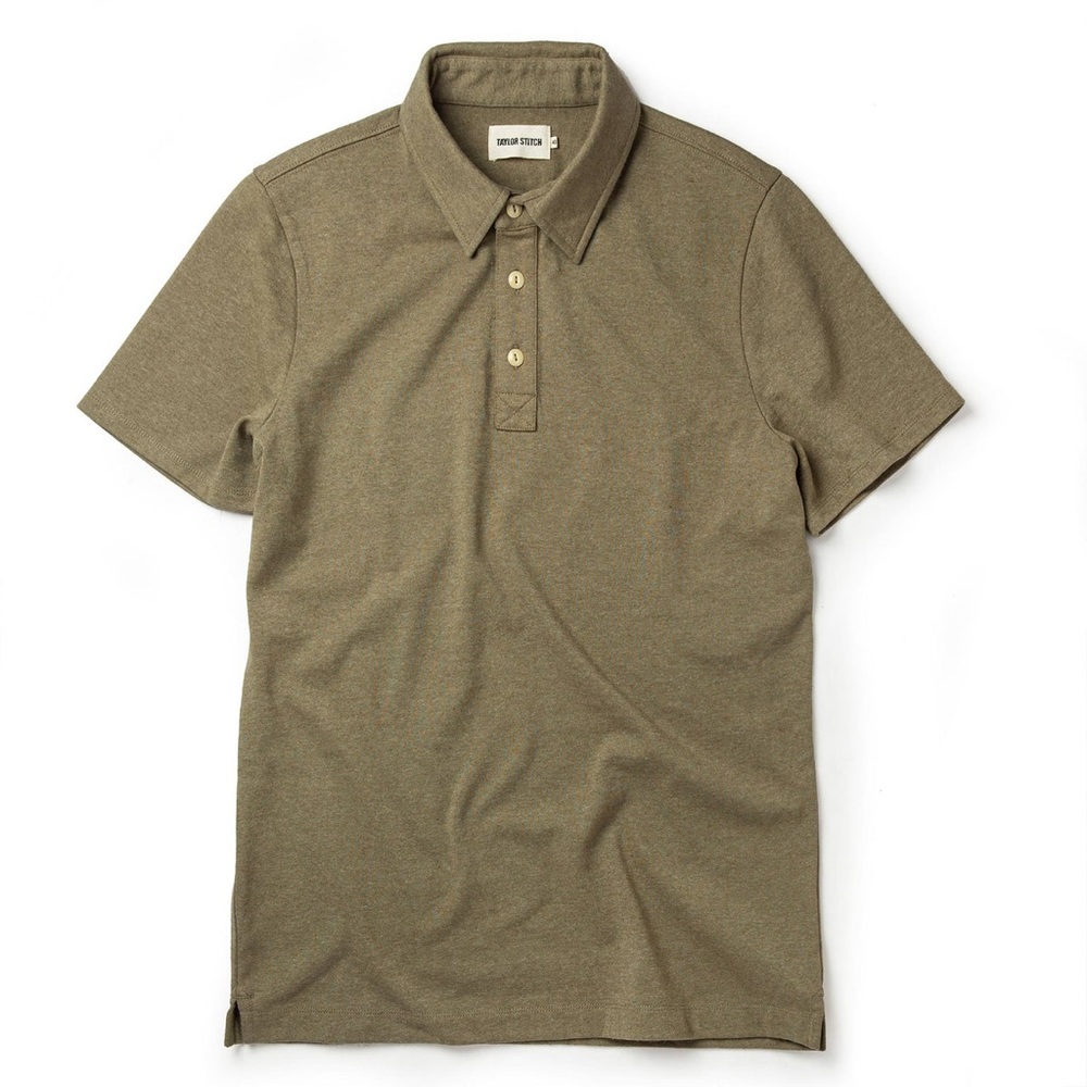 Taylor Stitch- The Heavy Bag Polo
in Olive.